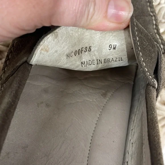 Peter Millar gray suede 9M leather loafers - Picture 7 of 8